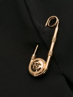 Versace Robe courte à détail d'épingle à nourrice Qualité Fiable robes de jour femme 14 Versace robe courte à détail d'épingle à nourrice