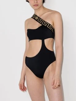 Versace maillot de bain à bande Greca