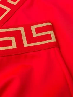 Versace slip de bain à bande Greca