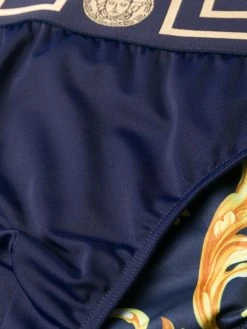 Versace slip de bain à bande Greca