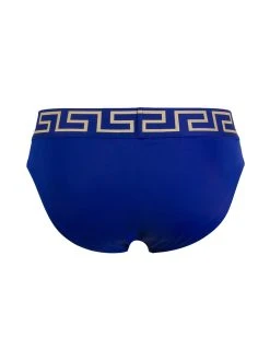 Versace slip de bain à bande Greca