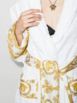 Versace peignoir à imprimé Barocco
