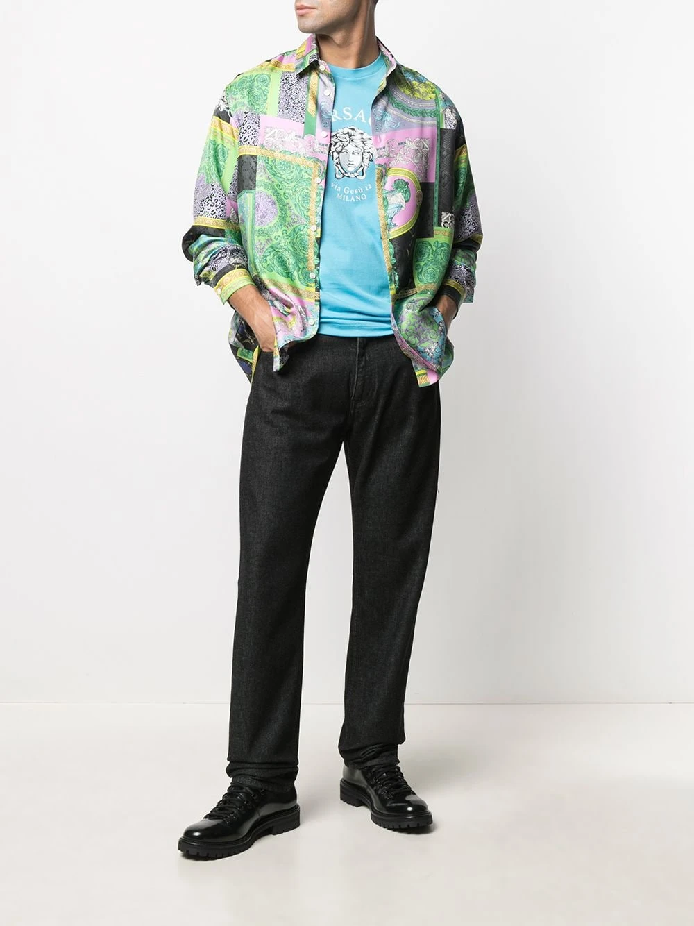 Prix Exclusifs Versace Jean à coupe droite jeans regular & jeans droits homme 4 Versace jean à coupe droite