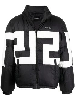 Versace veste matelassée à imprimé Greca