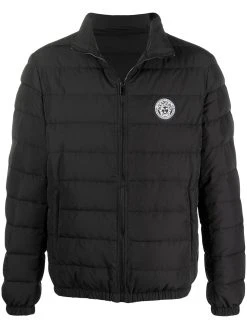 Versace veste matelassée à patch logo