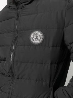 Versace veste matelassée à patch logo