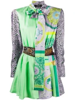 Versace robe courte à imprimé baroque