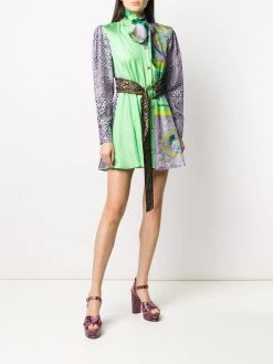 Versace robe courte à imprimé baroque