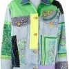 Versace veste en jean à design patchwork