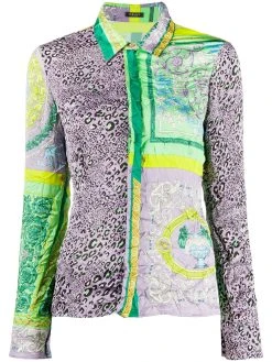 Versace chemise à imprimé Barocco