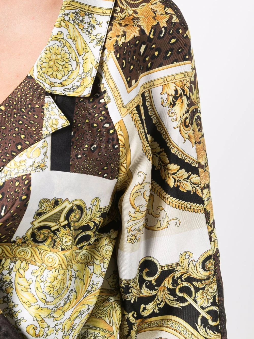 Versace Vendre-Réclame Chemise crop imprimée chemises femme 7 Versace chemise crop imprimée