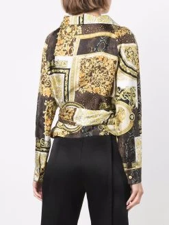 Versace Vendre-Réclame Chemise crop imprimée chemises femme 10 Versace chemise crop imprimée