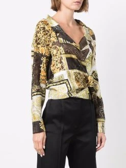 Versace Vendre-Réclame Chemise crop imprimée chemises femme 9 Versace chemise crop imprimée