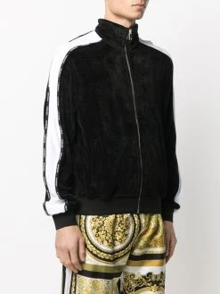 Versace veste zippée à bandes logos