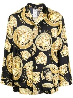 Versace chemise de pyjama à imprimé Medusa