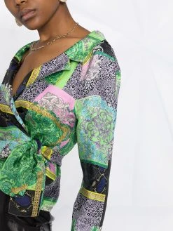 Versace chemise crop imprimée