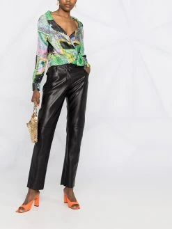 Versace chemise crop imprimée