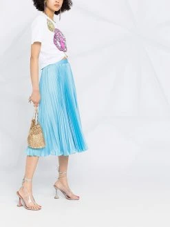 Versace jupe mi-longue plissée