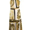 Versace robe imprimée à design à une épaule