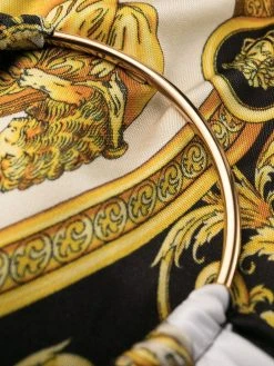 Versace robe imprimée à design à une épaule