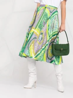 Versace jupe mi-longue à imprimé baroque