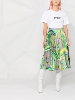 Versace jupe mi-longue à imprimé baroque