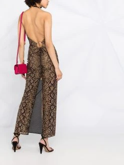 Versace robe longue à dos nu