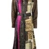 Versace Haute Qualité Robe mi longue imprimée robes de jour femme 1 Versace robe mi-longue imprimée