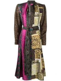 Versace robe mi-longue imprimée