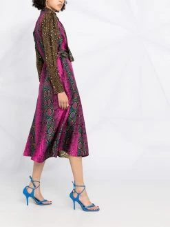 Versace robe mi-longue imprimée