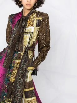 Versace robe mi-longue imprimée