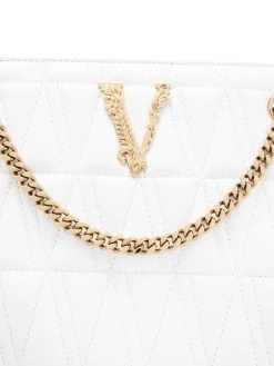 Versace sac cabas matelassé à plaque logo