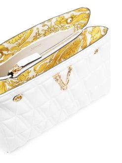 Versace sac cabas matelassé à plaque logo