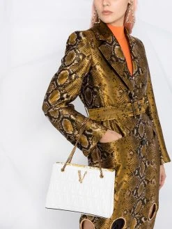 Versace sac cabas matelassé à plaque logo