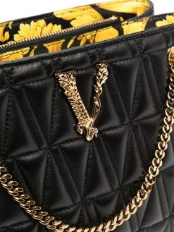 Versace sac cabas matelassé à plaque logo