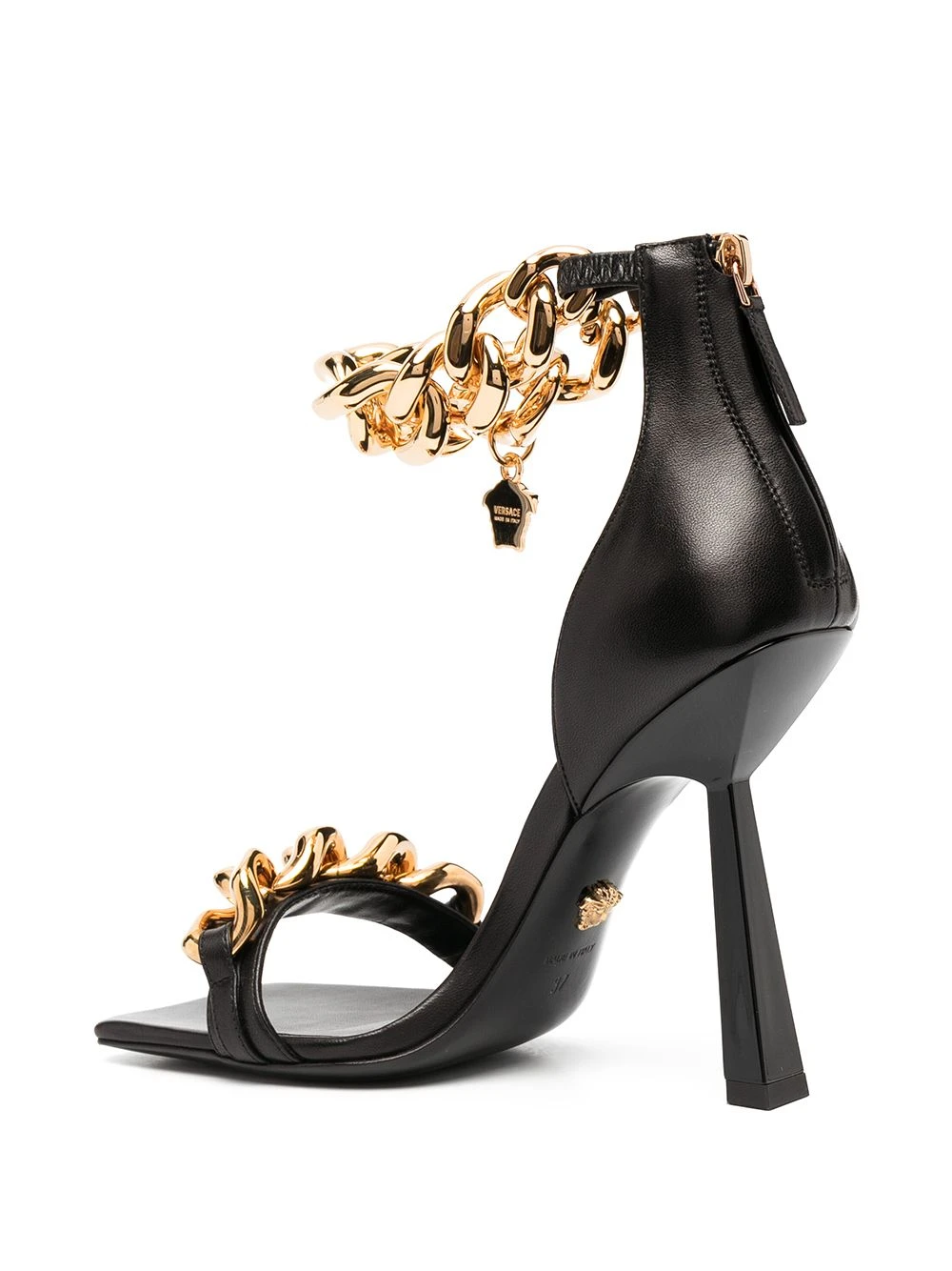 Rabais Versace Sandales Medusa à détail de chaîne femme 5 Versace sandales Medusa à détail de chaîne