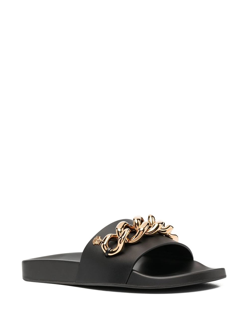 Bonne Qualité Versace Sandales Medusa à détail de chaîne tongs & claquettes femme 4 Versace sandales Medusa à détail de chaîne