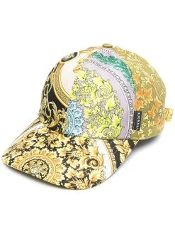 Versace casquette en soie à imprimé Baroque Mosaïque