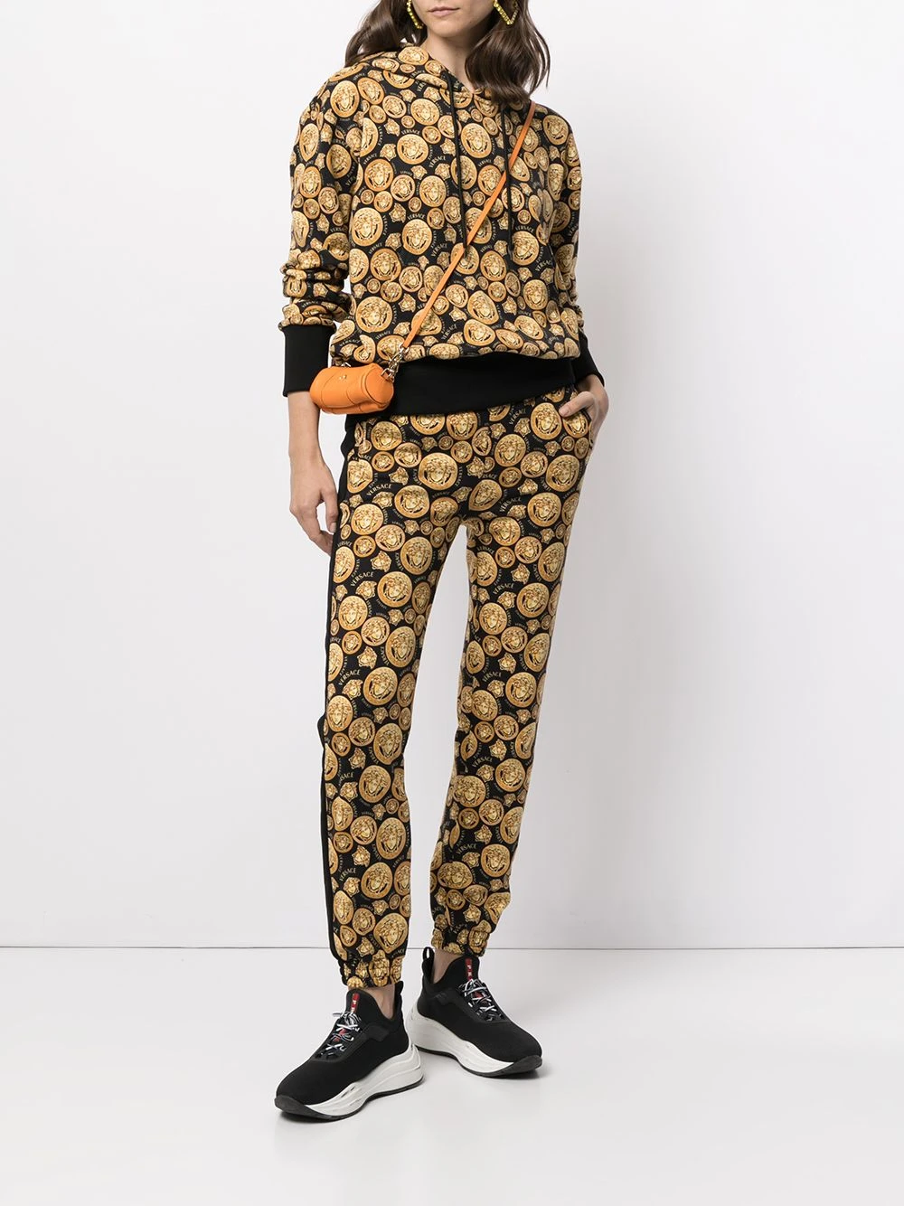 Versace Hoodie à motif Medusa Medallion Marchandise de première qualité hoodies femme 4 Versace hoodie à motif Medusa Medallion