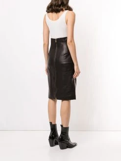 Versace jupe-crayon à taille haute