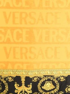 Versace serviette de bain à logo imprimé