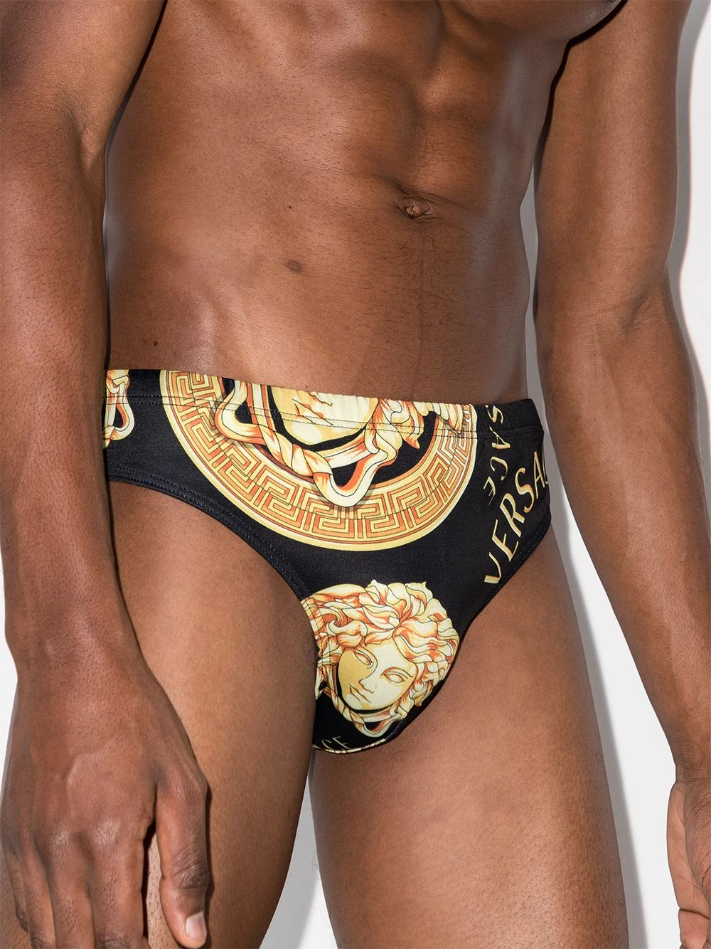 Versace Bas Prix Maillot de bain à logo imprimé slips de bain homme 4 Versace maillot de bain à logo imprimé