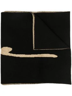 Versace écharpe en maille intarsia