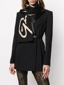 Versace écharpe en maille intarsia