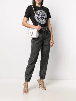 Versace sac à bandoulière Virtus à design structuré