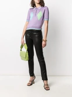 Versace polo en maille à imprimé graphique