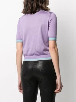 Versace polo en maille à imprimé graphique