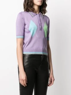 Versace polo en maille à imprimé graphique