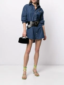 Versace Meilleure qualité Chemise en jean à logo brodé chemises femme 12 Versace chemise en jean à logo brodé