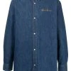 Versace Meilleure qualité Chemise en jean à logo brodé chemises femme 2 Versace chemise en jean à logo brodé